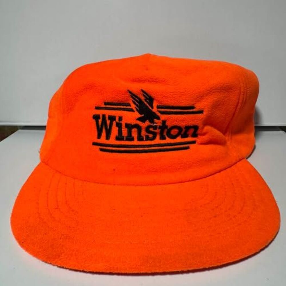 Vintage Winston Blaze Orange Fleece Snapback Hat